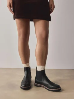 Next Forever Comfort® Brogue Detail Chelsea Boots^Women Boots & Wellies|Boots