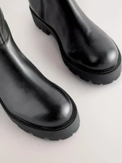 Sale Next Forever Comfort® Chunky Chelsea Boots Black Leather