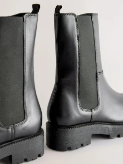 Sale Next Forever Comfort® Chunky Chelsea Boots Black Leather