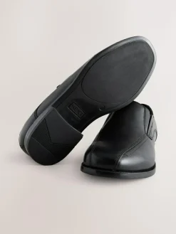 Hot Next Black Leather Loafer School Shoes