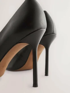 Next Leather Point Toe Court Shoes^Women Wide Fit & Extra Wide Fit|Heels