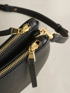 Clearance Next Leather Scoop Cross-Body Bag Black