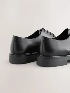 Hot Next Leather Toe Cap Shoes Black