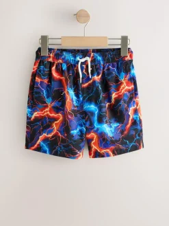 Discount Next Black Lightening Bolt Printed Swim Shorts (3-16yrs)