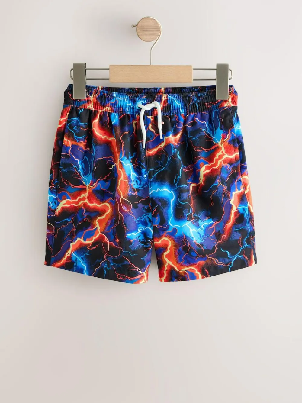 Discount Next Black Lightening Bolt Printed Swim Shorts (3-16yrs)