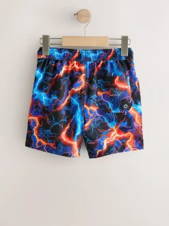 Discount Next Black Lightening Bolt Printed Swim Shorts (3-16yrs)