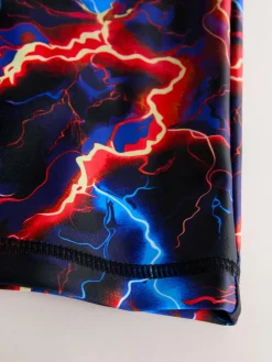 Next Black Lightening Bolt Short Sleeve Rash Vest (1.5-16yrs)^BOY Swimwear