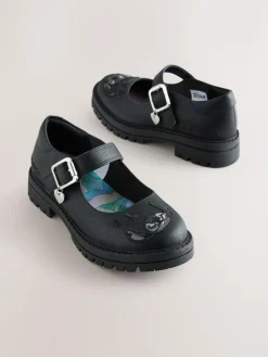 Next Black Lilo & Stitch Mary Jane School Shoes^ Shoes