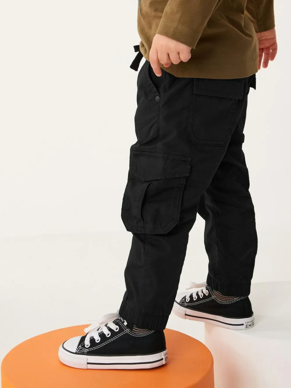 Discount Next Lined Cargo Trousers (3mths-7yrs) Black