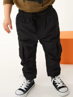 Discount Next Lined Cargo Trousers (3mths-7yrs) Black