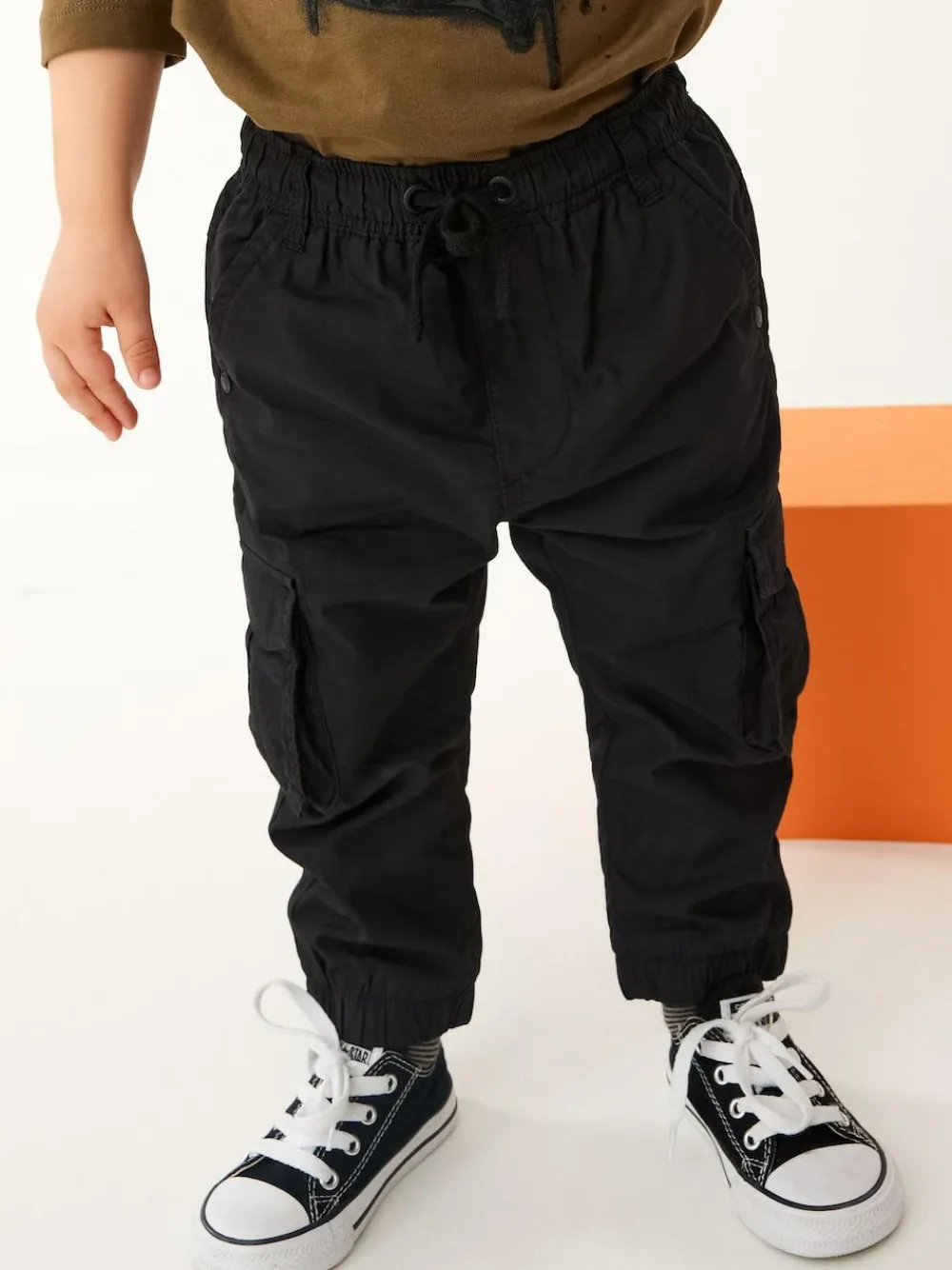 Discount Next Lined Cargo Trousers (3mths-7yrs) Black