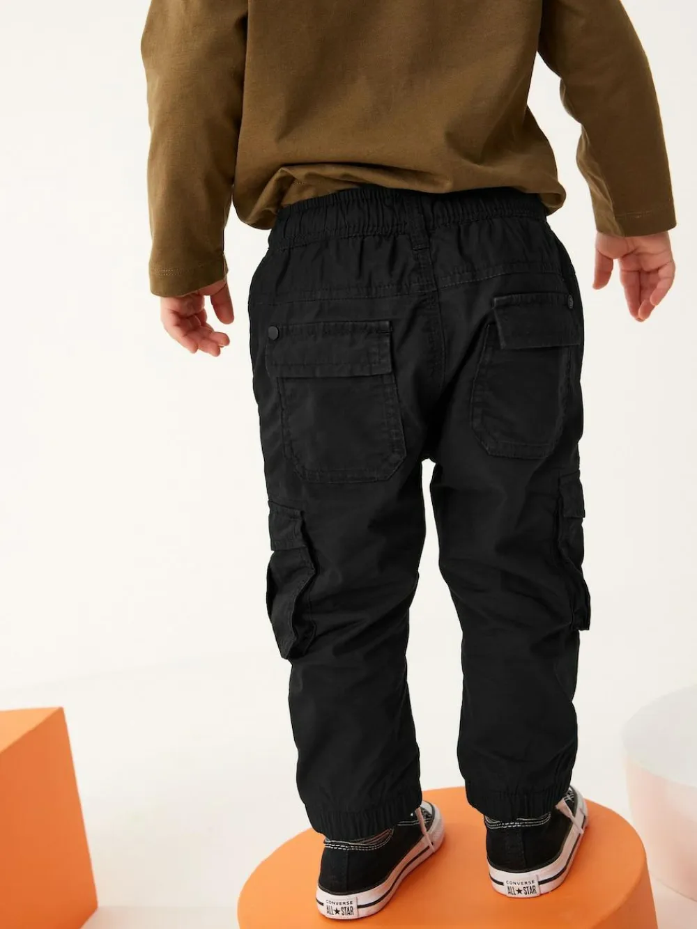 Discount Next Lined Cargo Trousers (3mths-7yrs) Black
