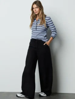 Next Linen Blend Wide Leg Trousers^Women Pants