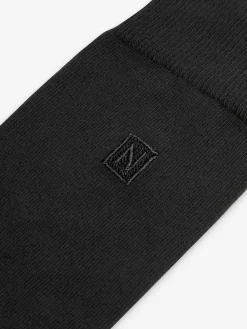 Clearance Next 5 Pack Embroidered Lasting Fresh Socks Black Logo