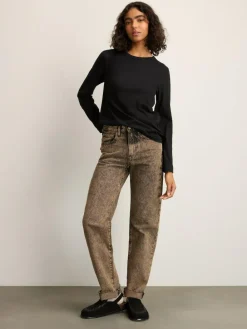 Hot Next Black Long Sleeve Crew Neck T-Shirt