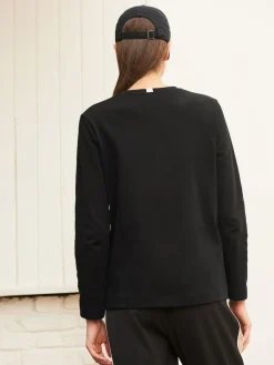 Next Black Long Sleeve Heavyweight Crew Neck T-Shirt^Women Nightwear|Tops & T-Shirts