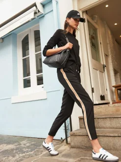 Next Black Long Sleeve Heavyweight Crew Neck T-Shirt^Women Nightwear|Tops & T-Shirts