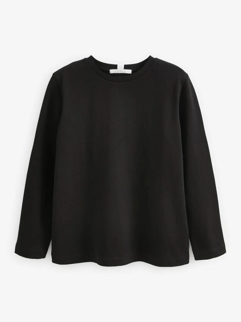 Next Black Long Sleeve Heavyweight Crew Neck T-Shirt^Women Nightwear|Tops & T-Shirts