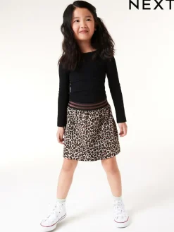 Next Black Long Sleeve Ribbed Top (3-16yrs)^ Nightwear|Tops