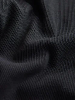 Best Next Black Long Sleeve Ribbed Tops 3 Pack (3-16yrs)