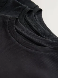 Best Next Black Long Sleeve Ribbed Tops 3 Pack (3-16yrs)