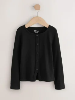 Clearance Next Black Long Sleeve Ribbed Cardigan (3-16yrs)