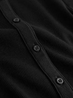 Clearance Next Black Long Sleeve Ribbed Cardigan (3-16yrs)