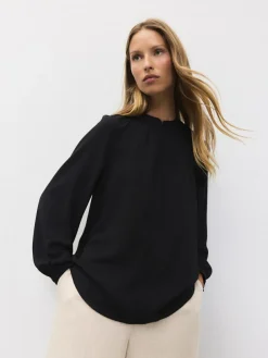 Next Black Long Sleeve V-Neck Blouse