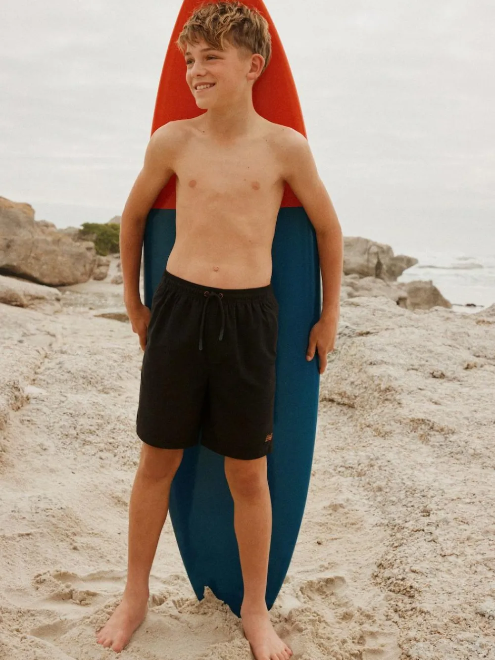 Outlet Next Longer Length Swim Shorts (1.5-16yrs) Black