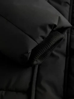 Next Black Longline Shower Resistant Padded Coat (3-17yrs)^BOY Coats & Jackets|Snowsuits & Coats