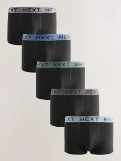 Next Black Marl Waistband Hipster Boxers 5 Pack^ Underwear|Underwear