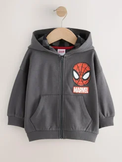 Outlet Next Black Marvel Zip Through Hoodie (9mths-8yrs)