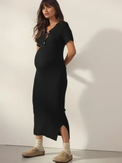 Clearance Next Black Maternity Collared Dress