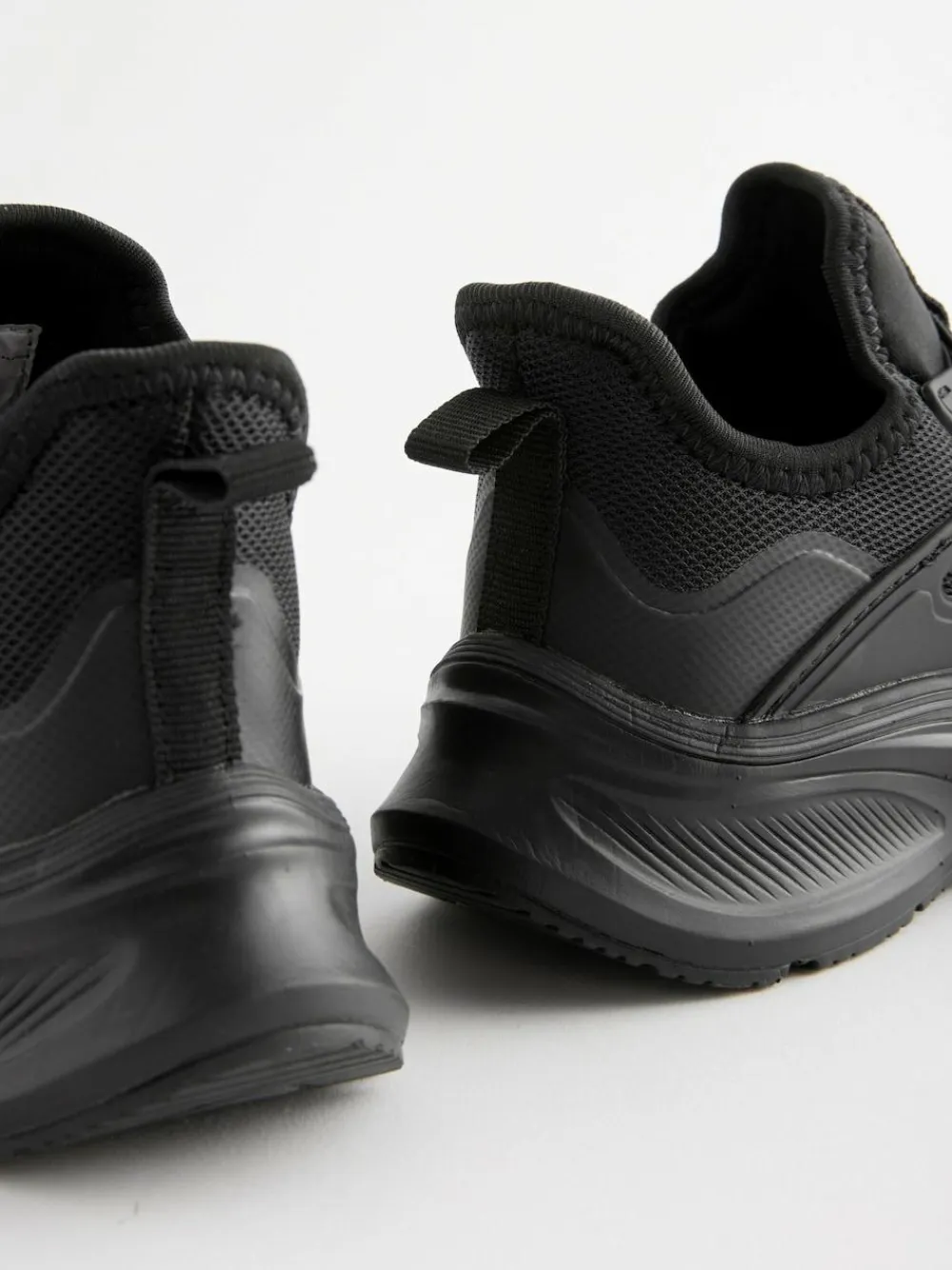 Discount Next Black Mesh Elastic Lace Trainers