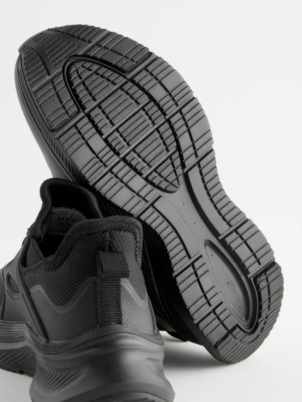 Discount Next Black Mesh Elastic Lace Trainers