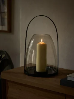 Next Black Metal Curved Handle Lantern Large^ Candle Holders & Lanterns