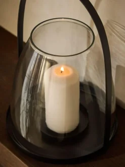 Next Black Metal Curved Handle Lantern Medium^ Candle Holders & Lanterns