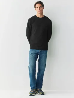 Online Next Micro Waffle Long Sleeve T-Shirt Black