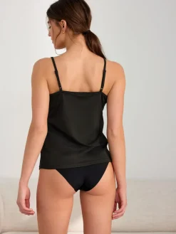 Online Next Microfibre Comfort Strappy Vest Black