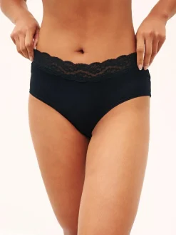 Next Midi Cotton Lace Knickers 4 Pack^Women Panties|All Lingerie