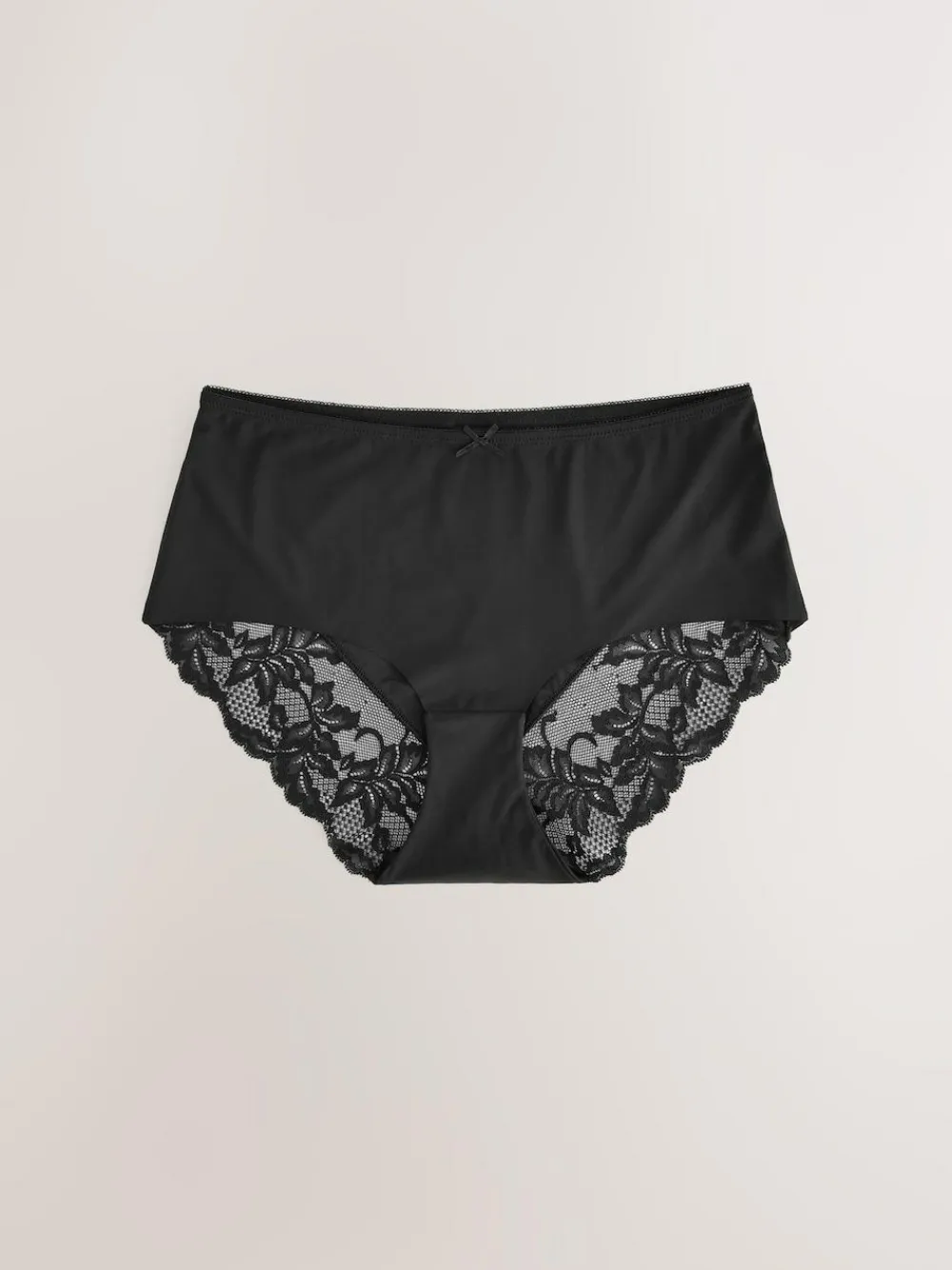 New Next Midi No VPL Lace Back Briefs 3 Pack Black