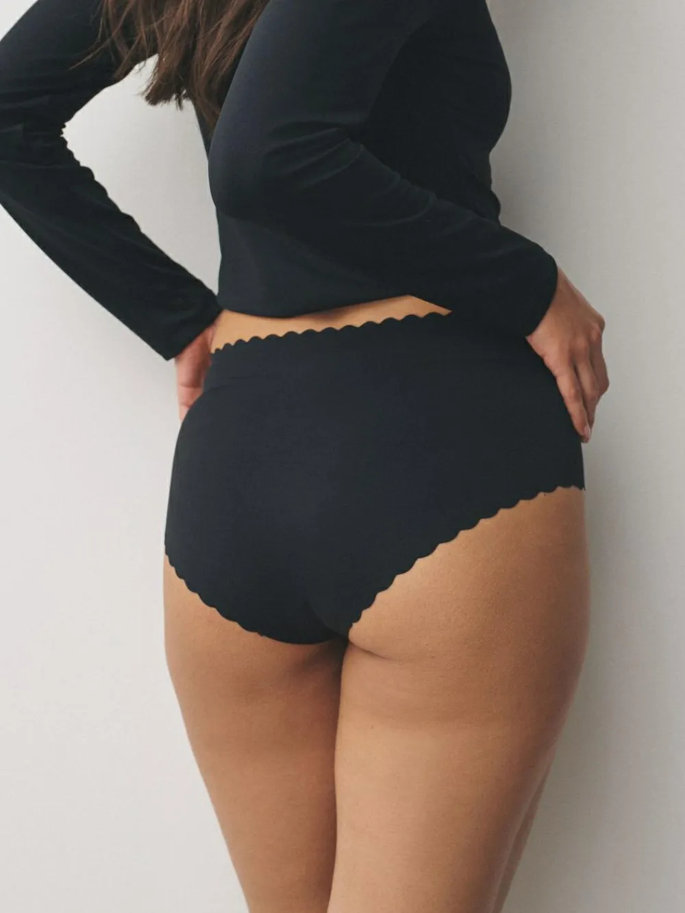 Next Midi No VPL Scallop Knickers 3 Pack^Women Panties|All Lingerie