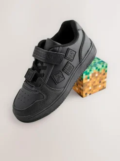 Outlet Next Black Minecraft School Touch Fastening Elastic Lace Shoes