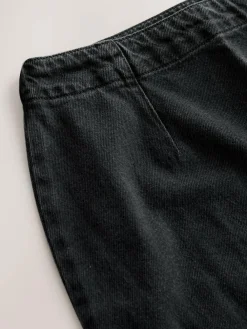 Next Black Mini Hourglass Denim Skirt^Women Skirts