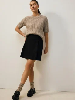 Outlet Next Black Mini Pleated Skirt