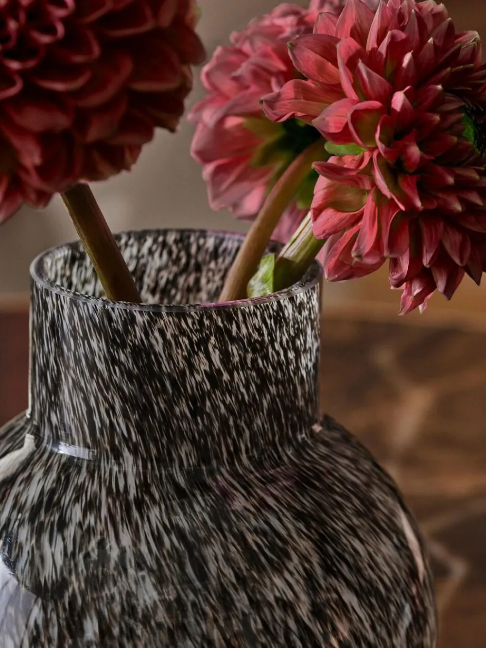 Best Next Black Mottled Glass Vase