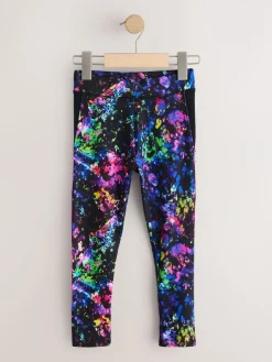 Sale Next Black Multi Splat Sport Leggings (3-16yrs)