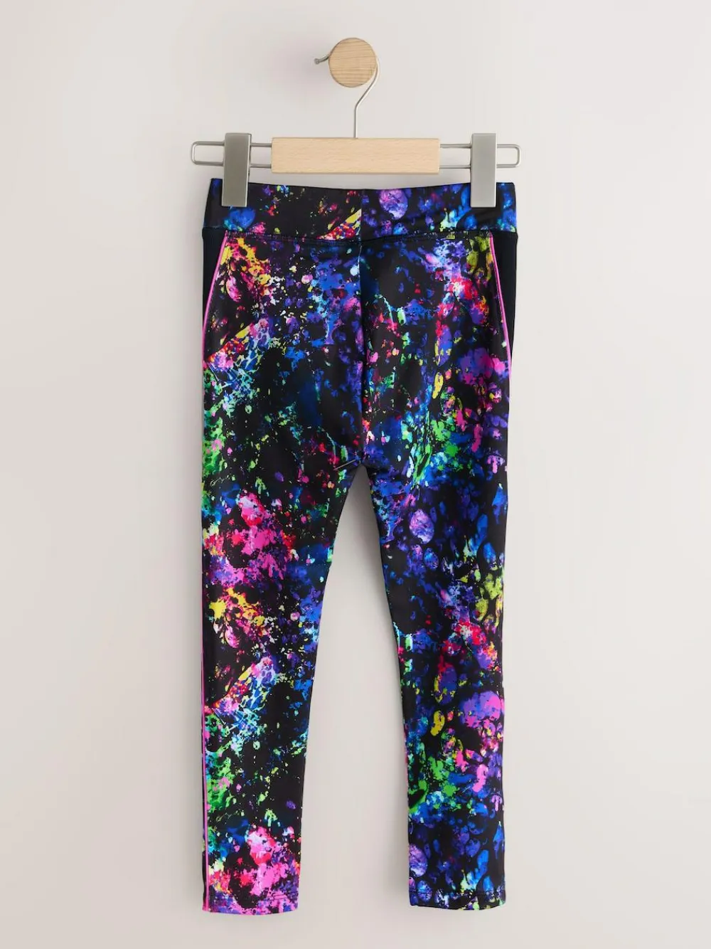 Sale Next Black Multi Splat Sport Leggings (3-16yrs)