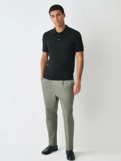 Next Muscle Fit Cotton Rich Short Sleeve Knit Polo Shirt^ Tops & T-Shirts|Knitwear