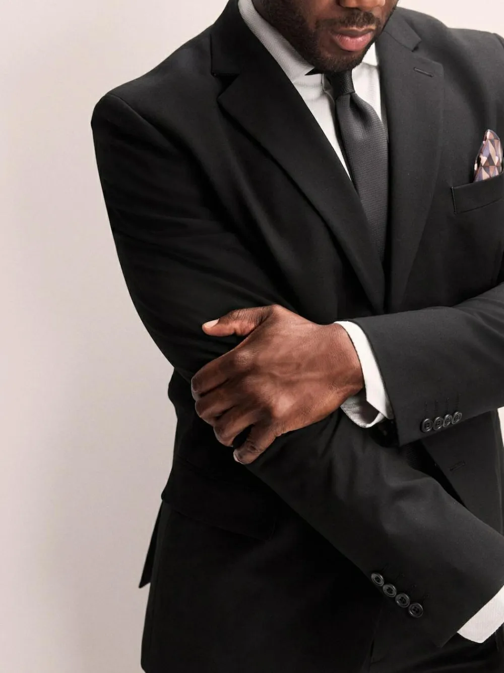 New Next Muscle Fit Motionflex Stretch Suit Jacket Black